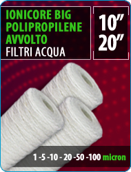 Ionicore serie big Filtri acqua Cartucce Polipropilene avvolto Depuratori Acqua Sistemi filtrazione